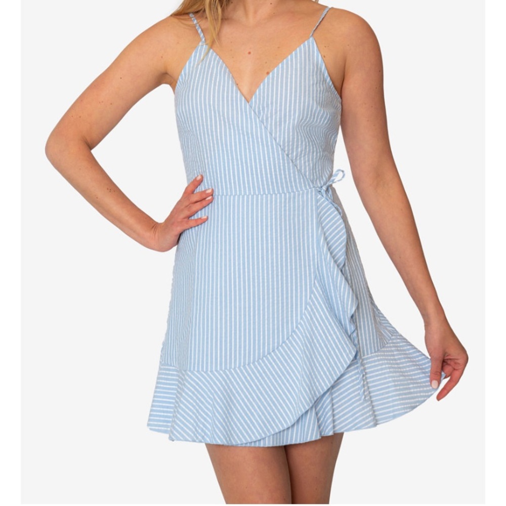 Speechless striped sleeveless seersucker dress